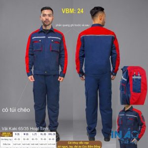 Áo quần bảo hộ phản quang vải Kaki 65/35 hoạt tính VBM24