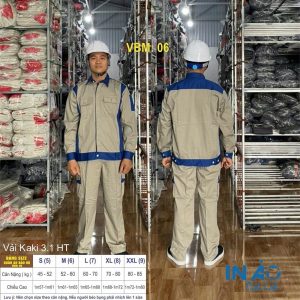 Áo quần bảo hộ vải Kaki 3.1 HT VBM06