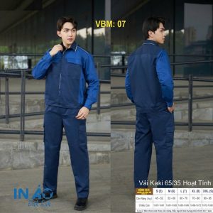 Áo quần bảo hộ vải Kaki 65/35 hoạt tính VBM07