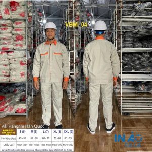 Áo quần bảo hộ vải Pangrim Hàn Quốc VBM04