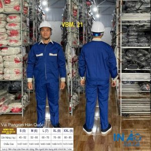 Áo quần bảo hộ vải Pangrim Hàn Quốc VBM21