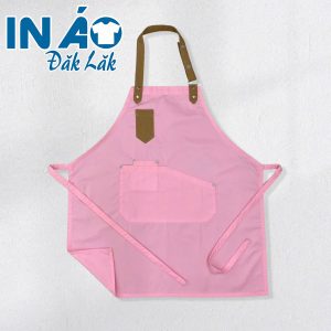 Tạp dề phối dây đơn giản TDPD09 màu hồng phấn