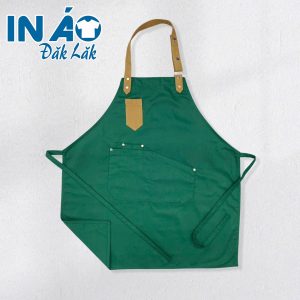 Tạp dề phối dây đơn giản TDPD17 màu xanh rêu