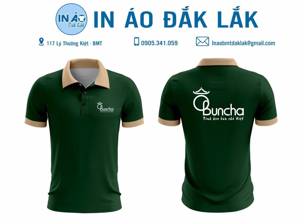 Áo thun đồng phục Buncha xanh két
