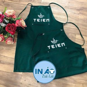 Tạp dề Teien màu xanh két phối dây